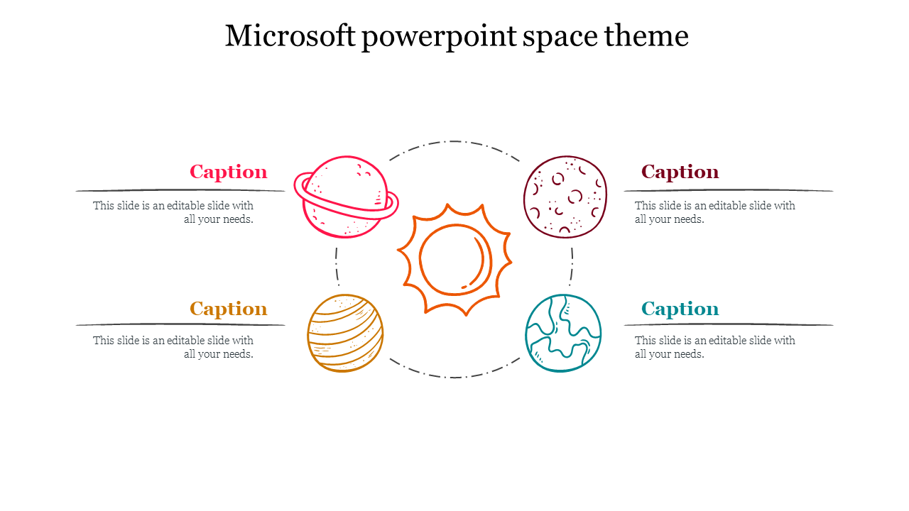 Microsoft PowerPoint Space Theme Presentation Template